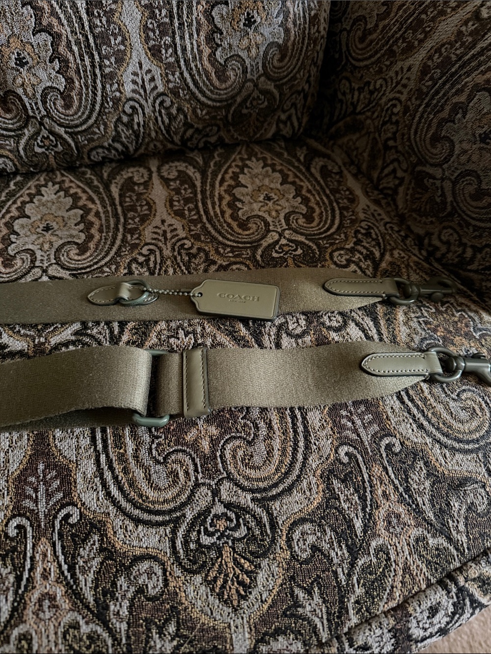 Coach Olive Green Leather Messenger Crossbody Bag - Picture 10 of 11